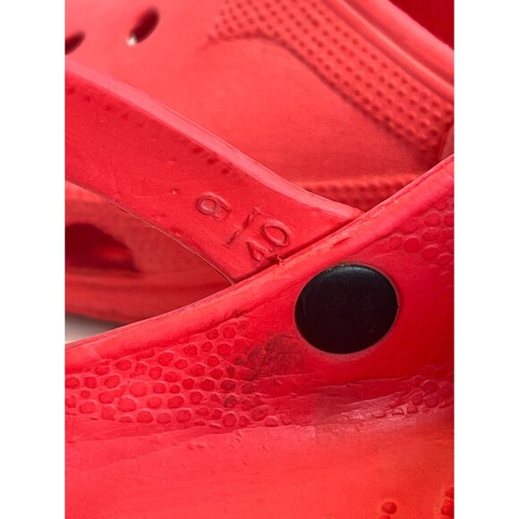 Red Clogs Garden Slip-On Water Beach Shoes Classic Unisex Size 9 Lightweight - Picture 8 of 11